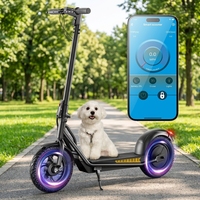 Scooter Eléctrico Plegable A19 de 12 Pulgadas, 500W, 36V15Ah, Doble Suspensión, Largo Alcance, para Adultos Unisex