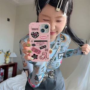 INS elegante Premium Rosa Retro amor para <span class=keywords><strong>Apple</strong></span> 16/15 Promax funda de teléfono Simple Phone14 funda dura de película para IPhone17 Air Phone Shell - Product Image 6