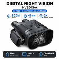 Jumelles de vision nocturne numériques vidéo 2560x1440 HNV800S-A, dispositif de vision nocturne infrarouge 850 nm pour l'observation des animaux