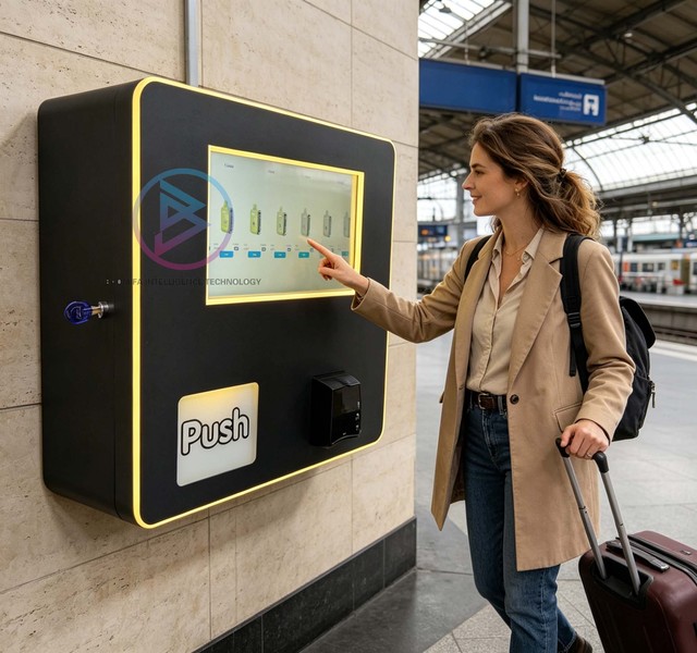 WIFI/4G Small Mobile Phone Payment Vending Machine with Cheap Price 15.6 Touch Screen Smart Vending Machine for Railway Station