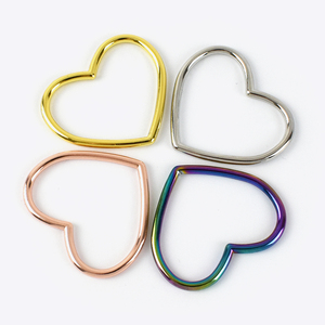 Phụ Kiện Túi Hình Trái Tim Meetee BF828 40Mm, Khóa Trái Tim Hình Quả Đào, Vòng Tròn, Móc Hành Lý Kết Nối Phần Cứng - Product Image 4