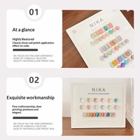 Palette d'échantillons de couleurs pour nail art de style japonais, présentoir en acrylique double couche haute transparence, rectangulaire, 12-24 couleurs pour ongles