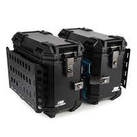 Boîte à bagages arrière en aluminium pour moto General Motors - Étanche et résistante aux chocs - Boîte latérale de voyage édition armure