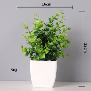 Lanxinfang Plante verte artificielle <span class=keywords><strong>en</strong></span> <span class=keywords><strong>pot</strong></span> faite à la main transfrontalière, décoration <span class=keywords><strong>de</strong></span> la maison, décoration <span class=keywords><strong>de</strong></span> bureau, modèle <span class=keywords><strong>de</strong></span> bonsaï 004 artificiel - Product Image 3