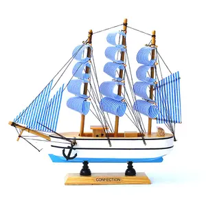 hot selling promotion mediterranean mini wooden Model boats