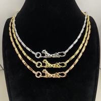 Collier en cuivre avec fermoir panthère CZ, chaîne Yuanbao pour hommes et femmes, plaqué or rose blanc, bijoux animaux, accessoires de mode, cadeau