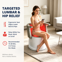 Chaise de luminothérapie rouge 660nm rouge 850nm infrarouge proche avec panneau LED – Aide la récupération du bas du dos et des hanches grâce à la luminothérapie