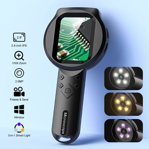100X แว่นขยายดิจิตอลแบบพกพา 1080P HD กล้องจุลทรรศน์ 2.8 นิ้ว IPS แว่นขยายแบบใช้มือถือสำหรับซ่อมอิเล็กทรอนิกส์ตรวจสอบเครื่องประดับ - Product Image 6