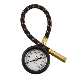 2'' Dial High quality tire pressure gauge 160psi car tire gauges with rubber hose