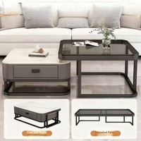 Meubles de salon haut de gamme - Table basse ronde et carrée moderne