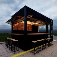 Conteneur Aménagé Pliable de 20 et 40 Pieds, Design Bar, Café, Boutique ou Restaurant à Vendre