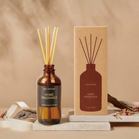 Diffuseur de parfum d'ambiance 120 ml à longue durée, huile aromathérapeutique à la lavande et à la bergamote, diffuseur à bâtonnets, désodorisant d'air de luxe