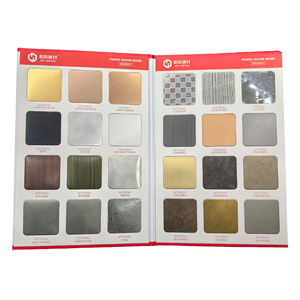 <span class=keywords><strong>Livre</strong></span> d'échantillons de couleurs de matériaux en acier inoxydable personnalisé - Product Image 2