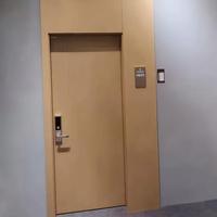 Porte intérieure simple et moderne en MDF, finition polymère sans laque ni peinture, avec écran en acier inoxydable, pour décoration de chambre SPAN