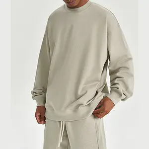 Kırpılmış Hoodies en iyi Jersey, örme % 100 Polyester düz boyalı özel LOGO kazak hoodies erkekler/