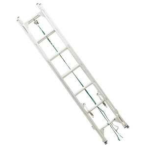 Échelle droite industrielle isolée en fibre de verre (FRP) à commande par corde, anti-dérapante, pour réparation électrique - Product Image 2