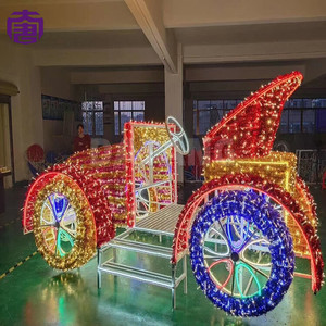 Popular Motivo Luminoso LED Impermeable para Exteriores con Forma de Tren Navideño, Luz Decorativa 3D para Exteriores para Decoración Navideña - Product Image 5