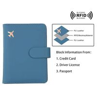 Cartera personalizada para pasaporte RFID Bloqueo de ranuras para tarjetas de pasaporte Titular de cuero PU Cierre magnético Estuche para tarjetas de identificación