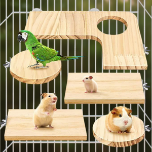 Plateforme de jeu en bois pour hamsters, conçue pour les petits oiseaux et les rongeurs, support multi-niveaux - Product Image 2