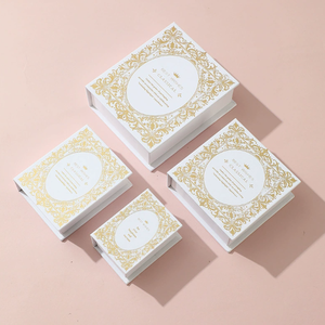 Custom Logo Classic Book-Style Paper Jewelry <b>Box</b> with Magnetic Closure and Foam Lining for Necklaces Rings - Product Image 5