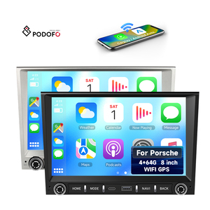 Podofo pour <span class=keywords><strong>Porsche</strong></span> Boxster/911/Kaman 8'' Autoradio Android 4+64G 2 Din Radio de voiture Android Carplay/Android Auto GPS Wifi - Product Image 1