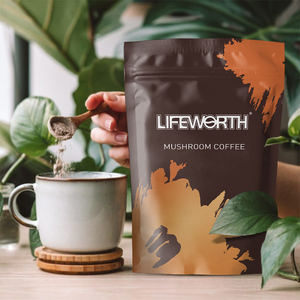 Lifeworth GMP OEM Marque Privée Poudre D'extrait De Café De Champignon Reishi Instantané <span class=keywords><strong>Ganoderma</strong></span> & Lions Crinière Café Emballé Dans Un Sac - Product Image 5