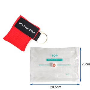 قناع تدريب CPR قابل للتخصيص سلسلة مفاتيح مع غطاء واقي للوجه من الفم كيس نايلون مغلق جهاز CPR حلقة مفاتيح لتوفير الحياة - Product Image 6