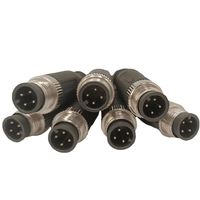 2 3 4 5 6 Pin/yollu M8 M12 Su Geçirmez Konnektör IP67 Elektrik Güç Kablosu