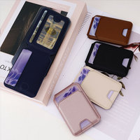 Porte-cartes magnétique professionnel en cuir PU avec support, plusieurs emplacements pour cartes, portefeuille pour cartes de crédit, universel, personnalisable OEM