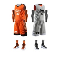 Chemises de basket-ball moins chères College Sublimation Print Youth Best Design Basketball Jersey