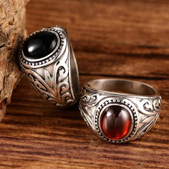 Shota様用】 CTHY 負う RING [BLACK AGATE] 19号