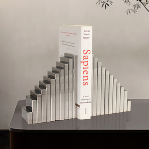 Modern Creative Art Frosted Crystal Step Bookend Nordic Style 20 Cm Geometric Shape <b>Decorations</b> Bookend Ornament - Product Image 2