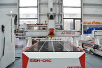 Machine à travailler le bois ATC 3 axes haut de gamme A4-1530-L8-Pro Routeur CNC avec changeur d'outils automatique pour la gravure et la découpe du bois
