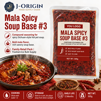 Base de soupe épicée Mala 500g, style Sichuan, assaisonnement pour hotpot de Chongqing, pour restaurants et services de restauration, marque privée OEM, 12 mois, 24