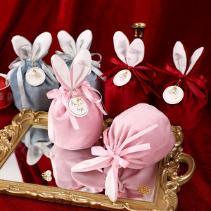 Borsa con coulisse a forma di orecchio di coniglio di pasqua - Product Image 5