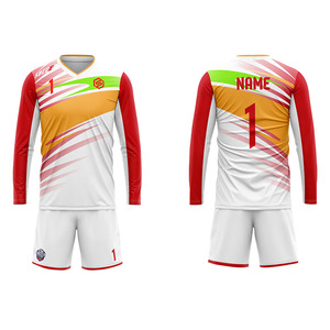 新しいデザインクイックドライ昇華男ゴールキーパージャージープリントロゴサッカージャージー長袖 - Product Image 2