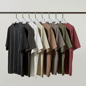 เสื้อยืดแขนสั้นผู้ชายสไตล์วินเทจ ผ้าฝ้าย 100% หนัก 250 กรัม ระบายอากาศได้ดี รุ่นใหม่ล่าสุด - Product Image 1