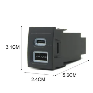 Modified Car Fast Charger QC3.0 USB Type-c Interface Adapter Charging Interface <b>Socket</b> for VW POLO 2004-2011 Accessories - Product Image 2