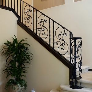 Sleek Modern Wrought-Iron Stair <strong>Railings</strong> for Contemporary <strong>Loft</strong> Spaces - Product Image 1