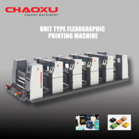 Presse flexographique en ligne 6 couleurs 200 m/min pour l'impression de films plastiques et de papier, impression recto verso