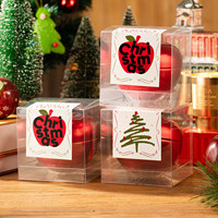 Boîtes en papier personnalisées pour biscuits de Noël, vente en gros, logo personnalisé, emballage cadeau recyclable, boîtes à biscuits personnalisées