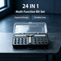 Jeu de tournevis à cliquet de précision 24-en-1, outils de réparation manuels multifonctionnels pour la maison