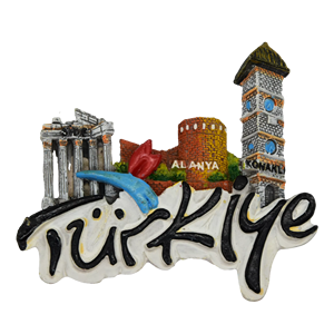 Imán de nevera moderno de resina creativa recuerdo de viaje turco Estambul Ankara Antalya personalizado - Product Image 1