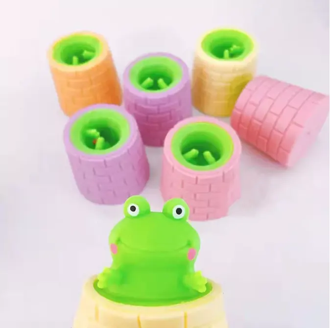 Neues sensorisches Spielzeug Anti Stress Squishy Animal Soft Squeeze Frosch Cup Spielzeug für Kinder
