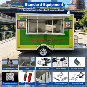 Food Truck Certificato DOT CE Completamente Attrezzato, Rimorchio Mobile per Alimenti Personalizzato con 3 Lavelli e Griglia Integrata per <span class=keywords><strong>Eventi</strong></span> all'Aperto e Resort - Product Image 5