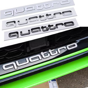 Emblemas ABS y pegatinas para la parrilla delantera de Audi Quattro para RS4 RS5 Q3 S3 A3 A5 A6 A4 RS3 RS6 A1 Q5 <span class=keywords><strong>Q2</strong></span> S5 RS7 Trunk - Product Image 2