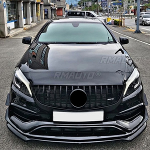 สปอยเลอร์กันชนหน้าสำหรับ Mercedes Benz a Class W176 A200 A260 A45 AMG 2013-2018 ตัวป้องกันกันชนหน้า ใบมีดแยกส่วนด้านล่าง - Product Image 5