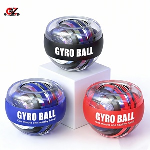 Wholesales Custom Logo Printed Auto Start <b>LED</b> Gyro <b>Ball</b> Wrist Trainer Best Selling Forearm Power Strength Fitness Portable Gym - Product Image 1