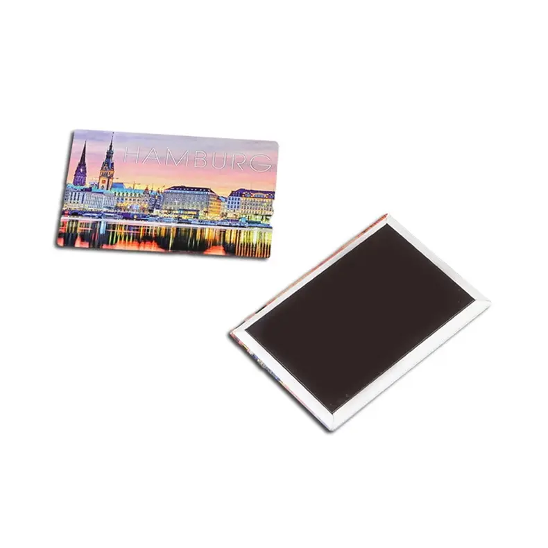 Benutzer definierte hochwertige Metall Foto 3D neue Fabrik Weißblech Kühlschrank Kühlschrank Magnete Tourist Souvenir Zinn Kühlschrank Magnet Kühlschrank