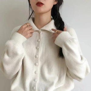 <span class=keywords><strong>Cardigan</strong></span> a collo alto lavorato a maglia 2024 autunno e inverno nuovo maglione sfuso coreano stile pigro - Product Image 4